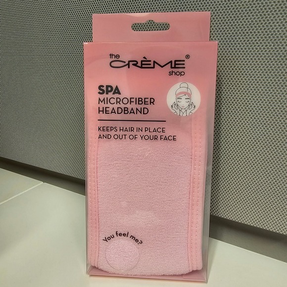 The Crème Shop Spa Microfiber Headband Pink Adjustable Face Wash Makeup - Picture 1 of 4